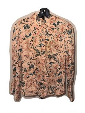 Paisley Patterned Button-Up Shirt